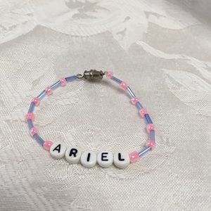 ARIEL personalized beaded name bracelet-6”